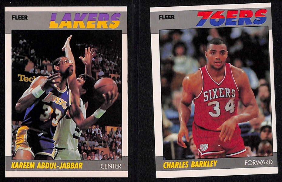  1987-88 Fleer Basketball Complete Set w. Sticker Set and Jordan's Second Year Card